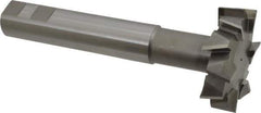 Interstate - 2-1/2" Cut Diam, 1" Cut Width, 23mm Neck Diam, 1" Shank Diam, 6-5/8" OAL, M42 Cobalt T-Slot Cutter - Staggered Teeth, 12 Teeth - Eagle Tool & Supply