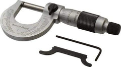 TESA Brown & Sharpe - 0 to 1" Range, 0.0001" Graduation, Mechanical Outside Micrometer - Friction Thimble, Accurate to 0.004mm - Eagle Tool & Supply