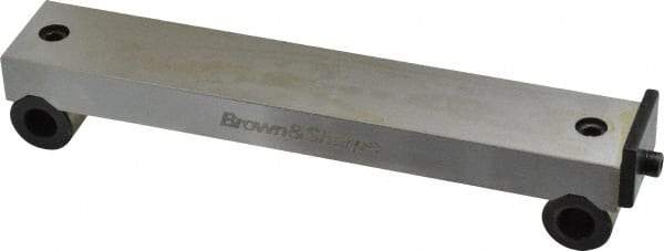 TESA Brown & Sharpe - 5-3/4 Inch Long x 1 Inch Wide x 0.0003 Inch Center to Center Accuracy, 0.0002 Inch Parallelism, 5 Inch Between Rolls, Sine Bar - Includes Back Plate - Eagle Tool & Supply