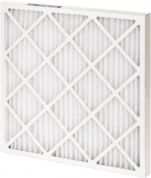 Made in USA - 14" Noml Height x 24" Noml Width x 1" Noml Depth, 55% Capture Efficiency, Wire-Backed Pleated Air Filter - MERV 10, Synthetic, Integrated Paperboard Frame, 300 Max FPM, 875 CFM, For Any Unit - Eagle Tool & Supply
