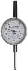 TESA Brown & Sharpe - 1/4" Range, 0-50-0 Dial Reading, 0.001" Graduation Dial Drop Indicator - 1-11/16" Dial, 0.1" Range per Revolution, Revolution Counter - Eagle Tool & Supply