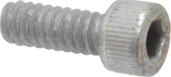 Value Collection - #6-32 UNC Hex Socket Drive, Socket Cap Screw - Alloy Steel, Zinc-Plated Finish, Fully Threaded, 3/8" Length Under Head - Eagle Tool & Supply