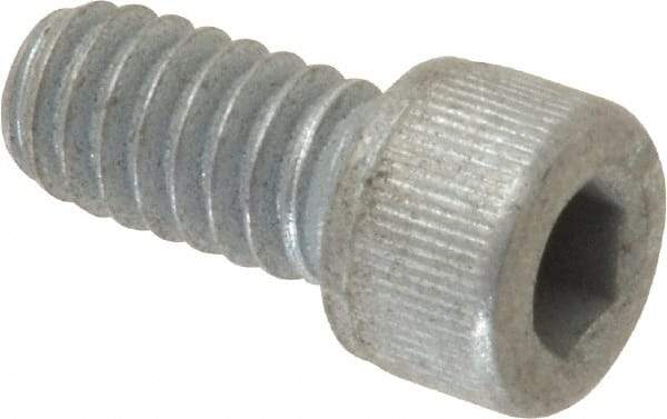 Value Collection - 1/4-20 UNC Hex Socket Drive, Socket Cap Screw - Alloy Steel, Zinc-Plated Finish, Fully Threaded, 1/2" Length Under Head - Eagle Tool & Supply
