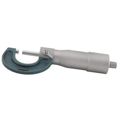 Mitutoyo - 0 to 25mm Range, 0.01mm Graduation, Mechanical Outside Micrometer - Ratchet Stop Thimble, Accurate to 0.0001" - Eagle Tool & Supply