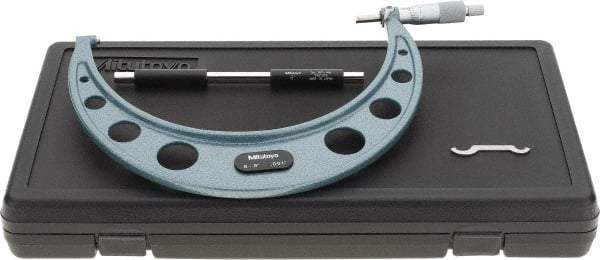 Mitutoyo - 8 to 9" Range, 0.001" Graduation, Mechanical Outside Micrometer - Ratchet Stop Thimble, Accurate to 0.0002" - Eagle Tool & Supply