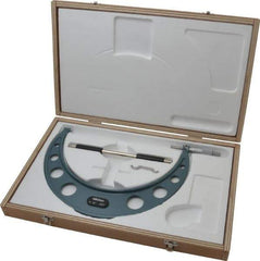 Mitutoyo - 9 to 10" Range, 0.001" Graduation, Mechanical Outside Micrometer - Ratchet Stop Thimble, Accurate to 0.00025" - Eagle Tool & Supply