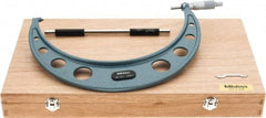 Mitutoyo - 10 to 11" Range, 0.001" Graduation, Mechanical Outside Micrometer - Ratchet Stop Thimble, Accurate to 0.00025" - Eagle Tool & Supply