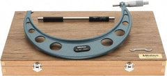 Mitutoyo - 9 to 10" Range, 0.0001" Graduation, Mechanical Outside Micrometer - Ratchet Stop Thimble, Accurate to 0.00025" - Eagle Tool & Supply