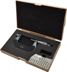 Mitutoyo - 2 to 3" Range, Mechanical Screw Thread Micrometer - Ratchet Stop Thimble, 0.001" Graduation, 0.0002" Accuracy - Eagle Tool & Supply
