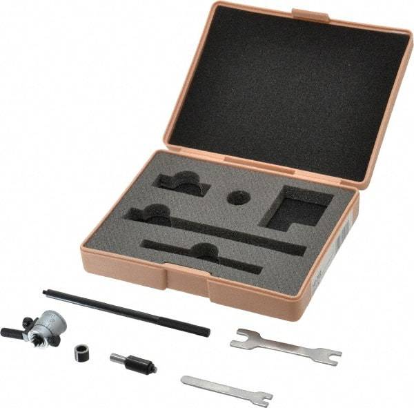 Mitutoyo - 1 to 2", Friction Thimble, Mechanical, Satin Chrome Finish, Interchangeable Rod Micrometer - 0.001 Inch Graduation, Accurate Up to 0.00024+(0.00004xR/20) Inch, 1/4 Inch Travel, 2 Rods - Eagle Tool & Supply