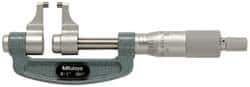 Mitutoyo - 1 to 2" Range, 0.001" Graduation, Mechanical Outside Micrometer - Ratchet Stop Thimble, Accurate to 0.0003" - Eagle Tool & Supply