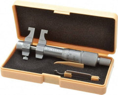 Mitutoyo - 1 to 2 Inch Range, Carbide Satin Chrome Coated, Mechanical Inside Caliper Micrometer - 0.001 Inch Graduation, 0.0003 Inch Accuracy - Eagle Tool & Supply