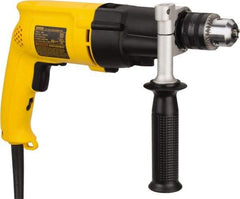 DeWALT - 120 Volt 1/2" Keyed Chuck Electric Hammer Drill - 0 to 19,000 & 0 to 46,000 BPM, 0 to 1,100 & 0 to 2,700 RPM, Reversible - Eagle Tool & Supply