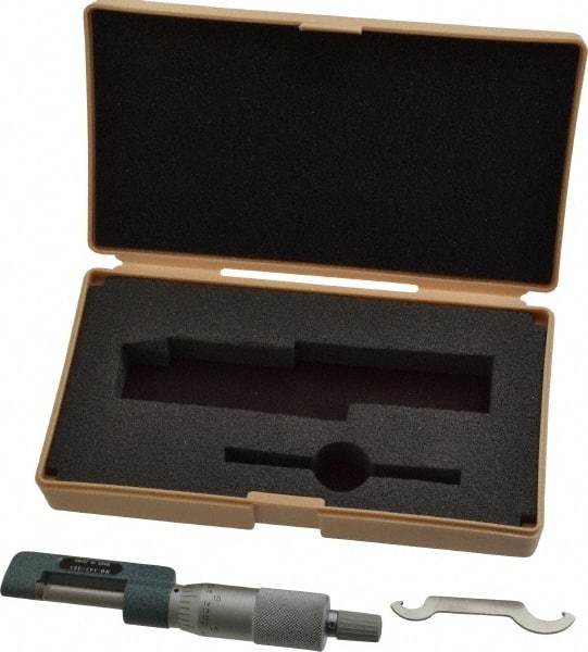 Mitutoyo - 0 to 1" Range, Mechanical Hub Micrometer - 0.001" Graduation, 0.0001" Accuracy - Eagle Tool & Supply