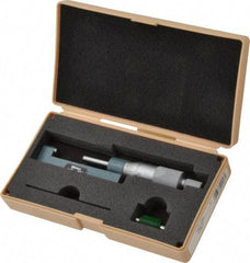 Mitutoyo - 1 to 2" Range, Mechanical Hub Micrometer - 0.001" Graduation, 0.0001" Accuracy - Eagle Tool & Supply