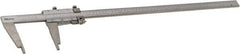 Mitutoyo - 0 to 24" Stainless Steel Vernier Caliper - 0.02mm Graduation, 100mm Jaw Depth, 0.002" Accuracy - Eagle Tool & Supply