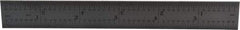 Mitutoyo - 6" Long, 1/64, 1/50, 1/32, 1/10" Graduation, Rigid Stainless Steel Rule - 3R Graduation Style, 3/4" Wide, Silver, Satin Chrome Finish - Eagle Tool & Supply