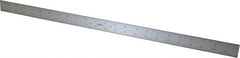 Mitutoyo - 24" Long, 1/100, 1/64, 1/50, 1/32" Graduation, Rigid Stainless Steel Rule - 16R Graduation Style, 1-3/16" Wide, Silver, Satin Chrome Finish - Eagle Tool & Supply
