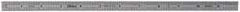 Mitutoyo - 12" Long, 1/64, 1/50, 1/32, 1/10" Graduation, Flexible Stainless Steel Rule - 3R Graduation Style, 1/2" Wide, Silver, Satin Chrome Finish - Eagle Tool & Supply