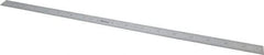 Mitutoyo - 18" Long, 1/100, 1/64, 1/32, 1/10" Graduation, Flexible Stainless Steel Rule - 5R Graduation Style, 3/4" Wide, Silver, Satin Chrome Finish - Eagle Tool & Supply