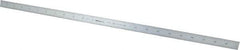 Mitutoyo - 24" Long, 1/64, 1/32, 1/16, 1/8" Graduation, Flexible Stainless Steel Rule - 4R Graduation Style, 3/4" Wide, Silver, Satin Chrome Finish - Eagle Tool & Supply