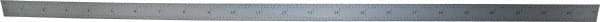 Mitutoyo - 24" Long, 1/100, 1/64, 1/50, 1/32" Graduation, Flexible Stainless Steel Rule - 16R Graduation Style, 3/4" Wide, Silver, Satin Chrome Finish - Eagle Tool & Supply