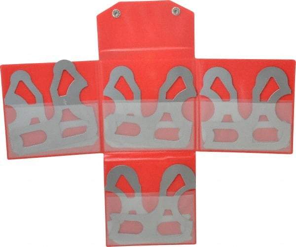 Mitutoyo - 8 Piece, 9/16 to 1 Inch Radius, Stainless Steel Radius Gage Set - Satin Chrome Coated - Eagle Tool & Supply