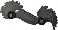 Mitutoyo - 30 Leaf, 4 to 42 TPI Range, Screw Pitch Gage - 60° Thread Angle - Eagle Tool & Supply