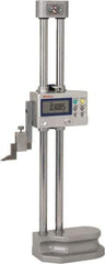 Mitutoyo - 12" Electronic Height Gage - 0.0005, 0.0002" (Switchable) Resolution, Accurate to 0.001", LCD Display, SPC Data Output - Eagle Tool & Supply