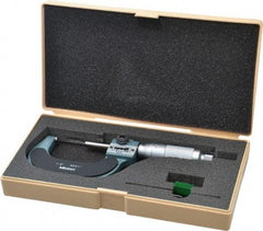 Mitutoyo - 1 to 2" Range, 0.0001" Graduation, Mechanical Outside Micrometer - Friction Thimble, Accurate to 0.0001", Digital Counter - Eagle Tool & Supply