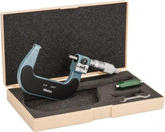 Mitutoyo - 2 to 3" Range, 0.0001" Graduation, Mechanical Outside Micrometer - Ratchet Stop Thimble, Accurate to 0.0001", Digital Counter - Eagle Tool & Supply