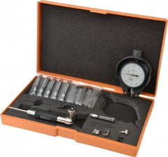 Mitutoyo - 6 Anvil, 0.3 to 0.4" Dial Bore Gage - 0.0001" Graduation, 1-1/4" Gage Depth, Accurate to 0.00016" - Eagle Tool & Supply