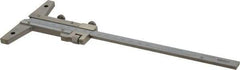 Mitutoyo - 0 to 150mm Measurement Range, 260mm Rule Length, 4 Inch Base Length, Vernier Depth Gage - 0.02mm Graduation, Accurate to 0.03mm, Stainless Steel, Satin Chrome Coated - Eagle Tool & Supply