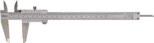Mitutoyo - 0 to 8" Stainless Steel Vernier Caliper - 0.02mm Graduation, 50mm Jaw Depth, 0.03mm Accuracy - Eagle Tool & Supply