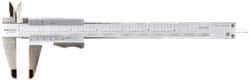 Mitutoyo - 0 to 8" Stainless Steel Vernier Caliper - 1/128" Graduation, 50mm Jaw Depth, 0.03mm Accuracy - Eagle Tool & Supply