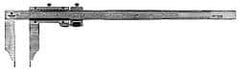 Mitutoyo - 0 to 30" Stainless Steel Vernier Caliper - 0.02mm Graduation, 200mm Jaw Depth, 0.08mm Accuracy - Eagle Tool & Supply