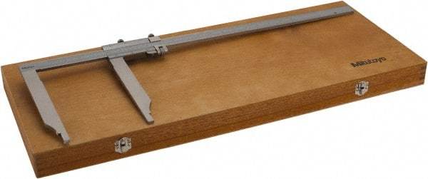Mitutoyo - 0 to 20" Stainless Steel Vernier Caliper - 0.0010" Graduation, 200mm Jaw Depth, 0.003" Accuracy - Eagle Tool & Supply