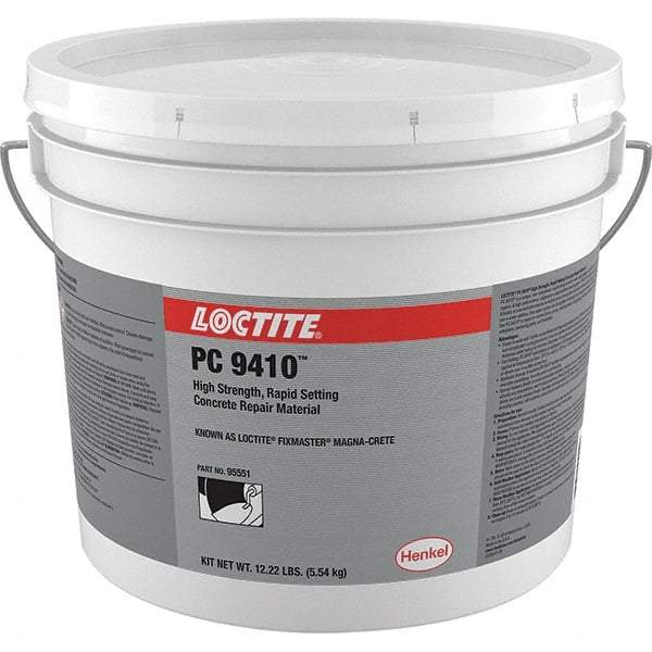 Loctite - 1 Gal Pail Gray Magnesium Phosphate Filler/Repair Caulk - 2000°F Max Operating Temp, 10 min Tack Free Dry Time, 1 to 2 hr Full Cure Time, Series 135 - Eagle Tool & Supply