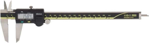 Mitutoyo - 0 to 200mm Range, 0.01mm Resolution, Electronic Caliper - Stainless Steel with 50mm Stainless Steel Jaws, 0.03mm Accuracy - Eagle Tool & Supply