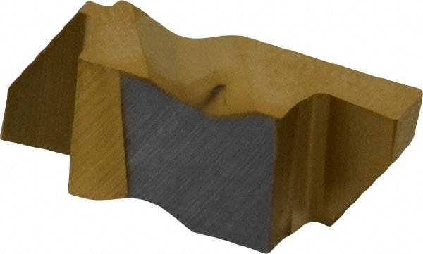 Kennametal - 3105NG Grade KC730, 2.67mm Cutting Width Carbide Grooving Insert - 3.81mm Max Depth of Cut, Right Hand, 0.19mm Corner Radius, TiN Finish - Eagle Tool & Supply