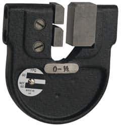 YPG - 2 to 2-1/4 Inch, Cast Iron 5x Frame Snap Gage - 0.001 Inch Graduation, Hardened Tool Steel Anvil - Eagle Tool & Supply
