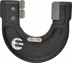 YPG - 1-1/2 to 1-3/4 Inch, Cast Iron 4x Frame Snap Gage - 0.001 Inch Graduation, Hardened Tool Steel Anvil - Eagle Tool & Supply