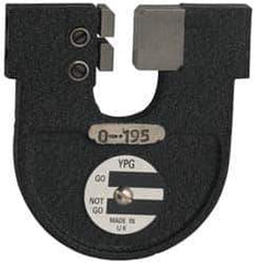 YPG - 0.195 to 0.385 Inch, Cast Iron MC00X Frame Snap Gage - Hardened Tool Steel Anvil - Eagle Tool & Supply