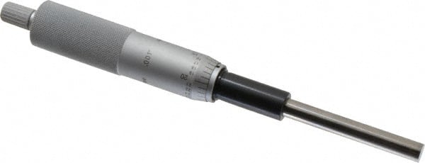 Mitutoyo - 2 Inch, 0.8268 Inch Ratchet Stop Thimble, 0.315 Inch Diameter x 59mm Long Spindle, Mechanical Micrometer Head - Eagle Tool & Supply