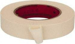 3M - 1" Wide x 60 Yd Long Tan Paper Masking Tape - Series 213, 6 mil Thick, 27 In/Lb Tensile Strength - Eagle Tool & Supply