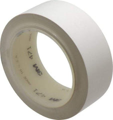 3M - White Solid Color Vinyl Tape - 1-1/2" Wide x 108' Long x 5.2 mil Thick, General Traffic - Eagle Tool & Supply