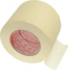 3M - 4" Wide x 60 Yd Long Tan Paper Masking Tape - Series 2364, 6.5 mil Thick, 24 In/Lb Tensile Strength - Eagle Tool & Supply