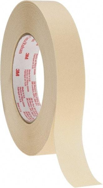 3M - 1" Wide x 60 Yd Long Tan Paper Masking Tape - Series 2380, 7.2 mil Thick, 28 In/Lb Tensile Strength - Eagle Tool & Supply