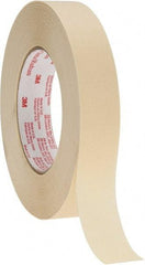 3M - 1" Wide x 60 Yd Long Tan Paper Masking Tape - Series 2380, 7.2 mil Thick, 28 In/Lb Tensile Strength - Eagle Tool & Supply