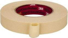 3M - 1" Wide x 60 Yd Long Tan Paper Masking Tape - Series 2393, 7.6 mil Thick, 28 In/Lb Tensile Strength - Eagle Tool & Supply